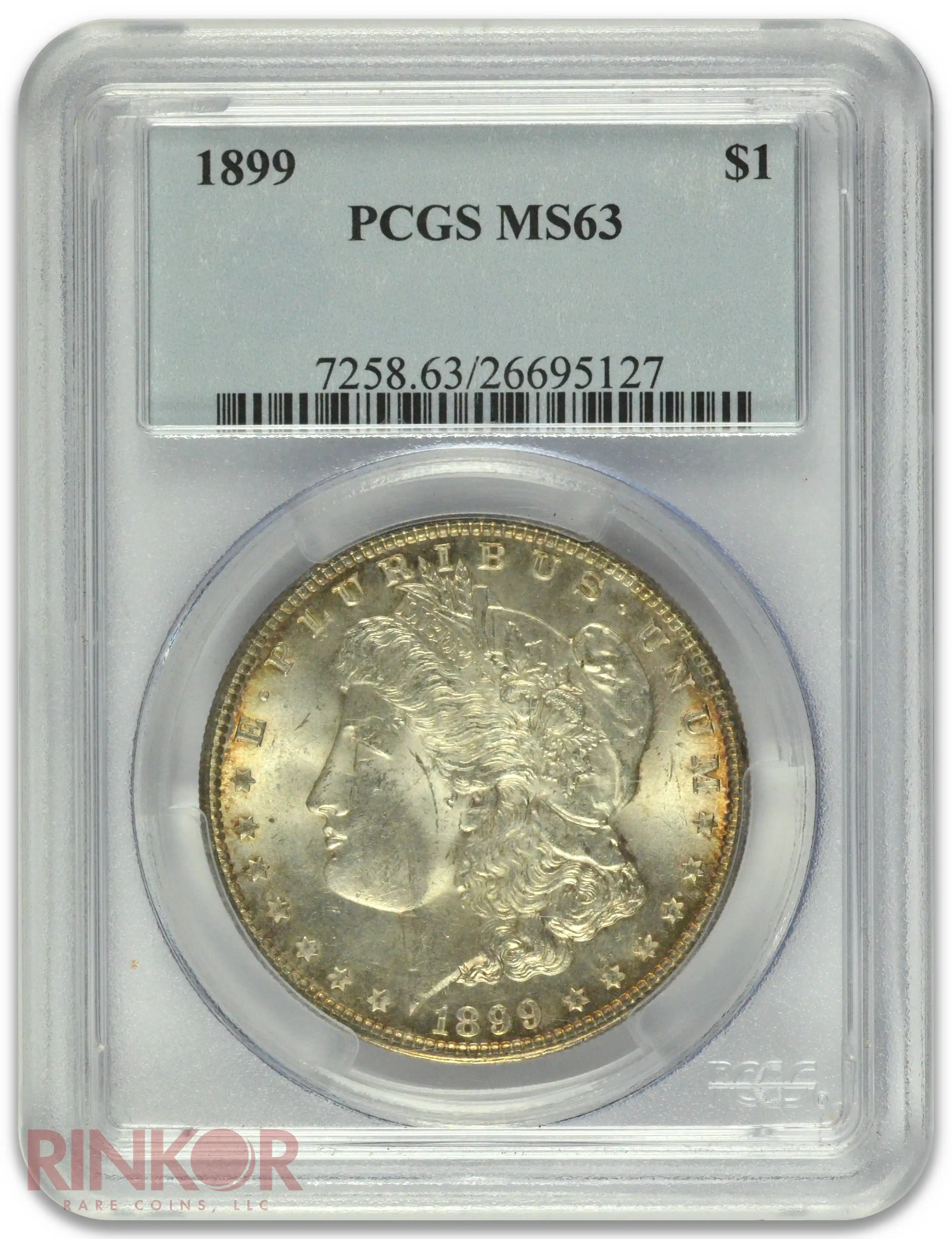 1899 $1 Morgan Dollar PCGS MS 63