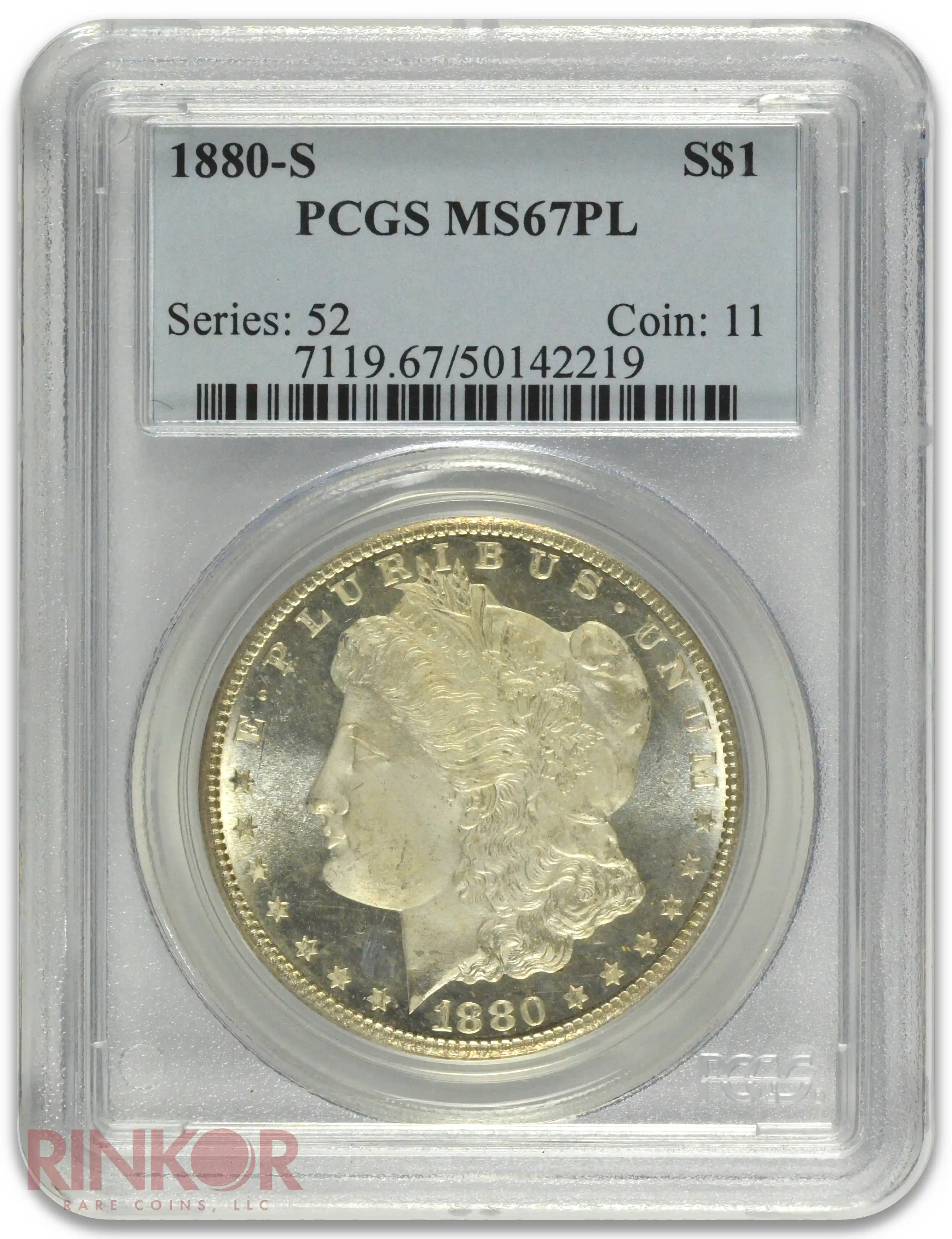 1880-S $1 PCGS MS 67 PL