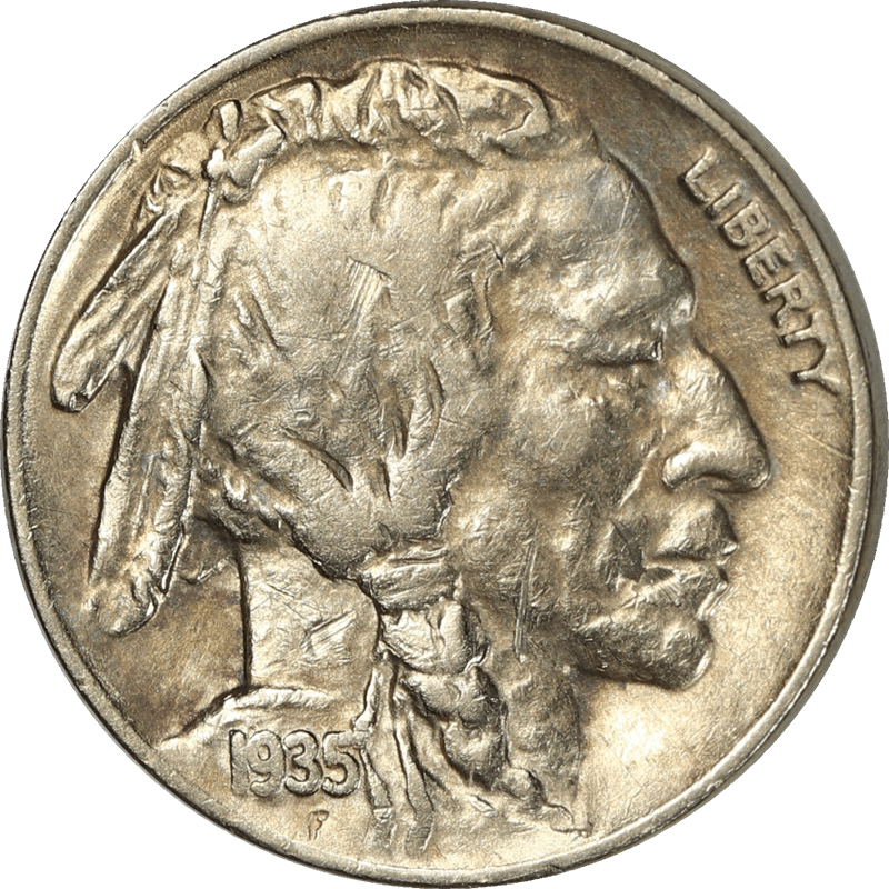 1935-D Buffalo Nickel 5c -Raw- Raw Ungraded Coin, AU