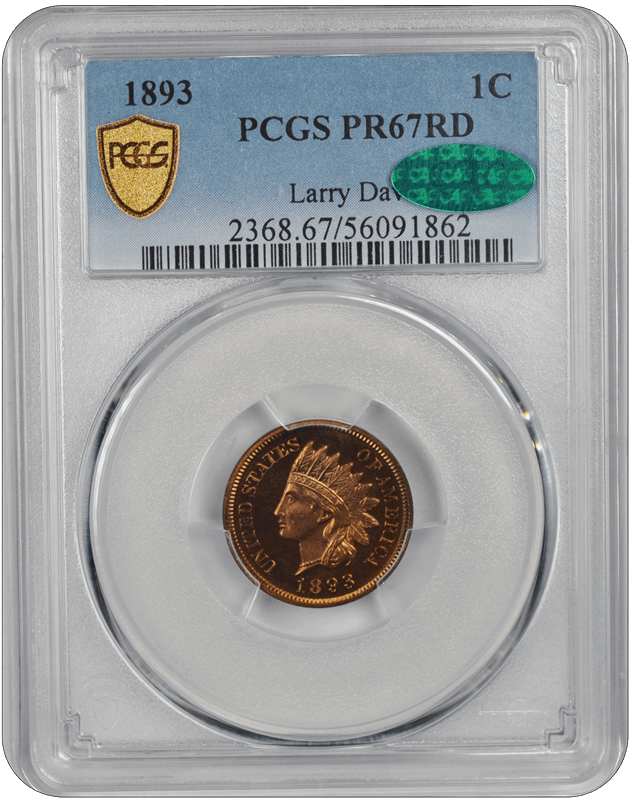 1893 Indian Head PCGS CAC RD 67