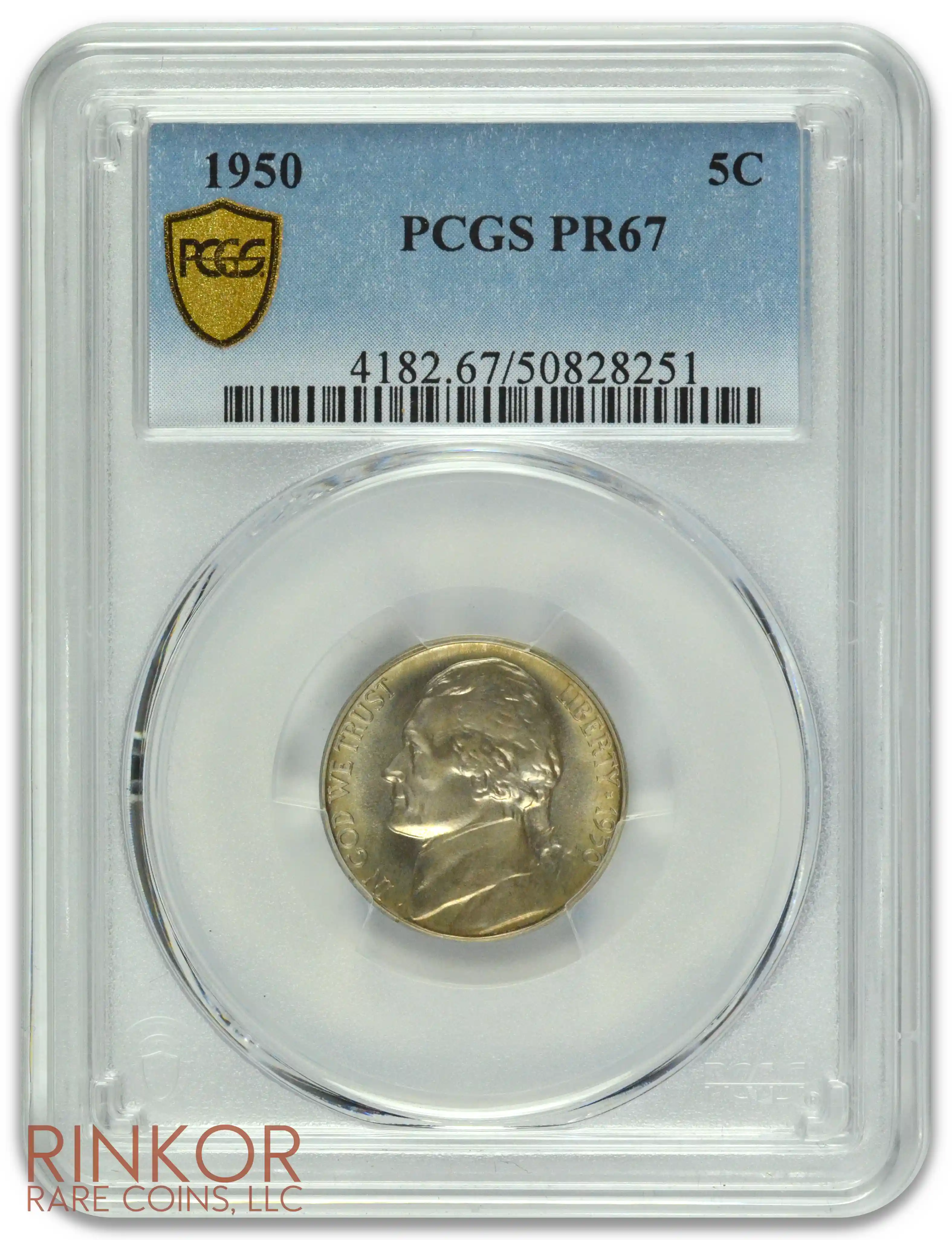 1950 Jefferson PCGS PR 67