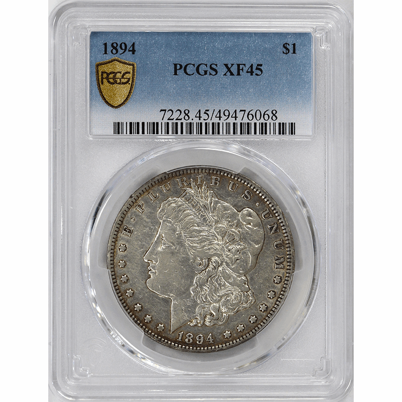 1894 $1 Morgan Silver Dollar - PCGS XF45 - Tough Date!