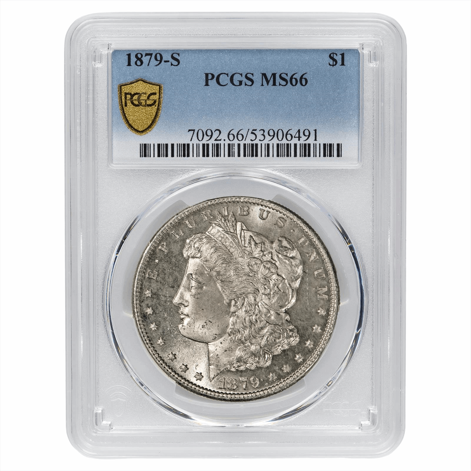 1879-S Morgan Silver Dollar $1 PCGS MS 66