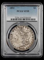 1893 $1 PCGS VF-35