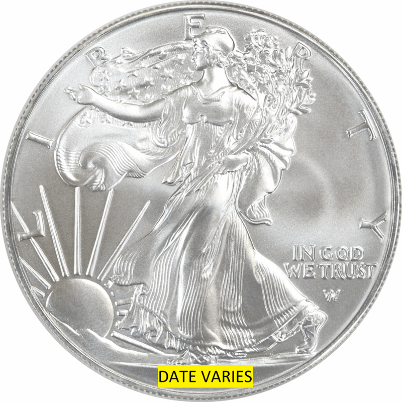 1oz Silver American Eagle - BU - Brilliant Uncirculated - Random Year