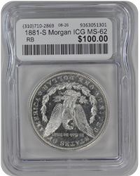 1881-S Morgan ICG MS-62
