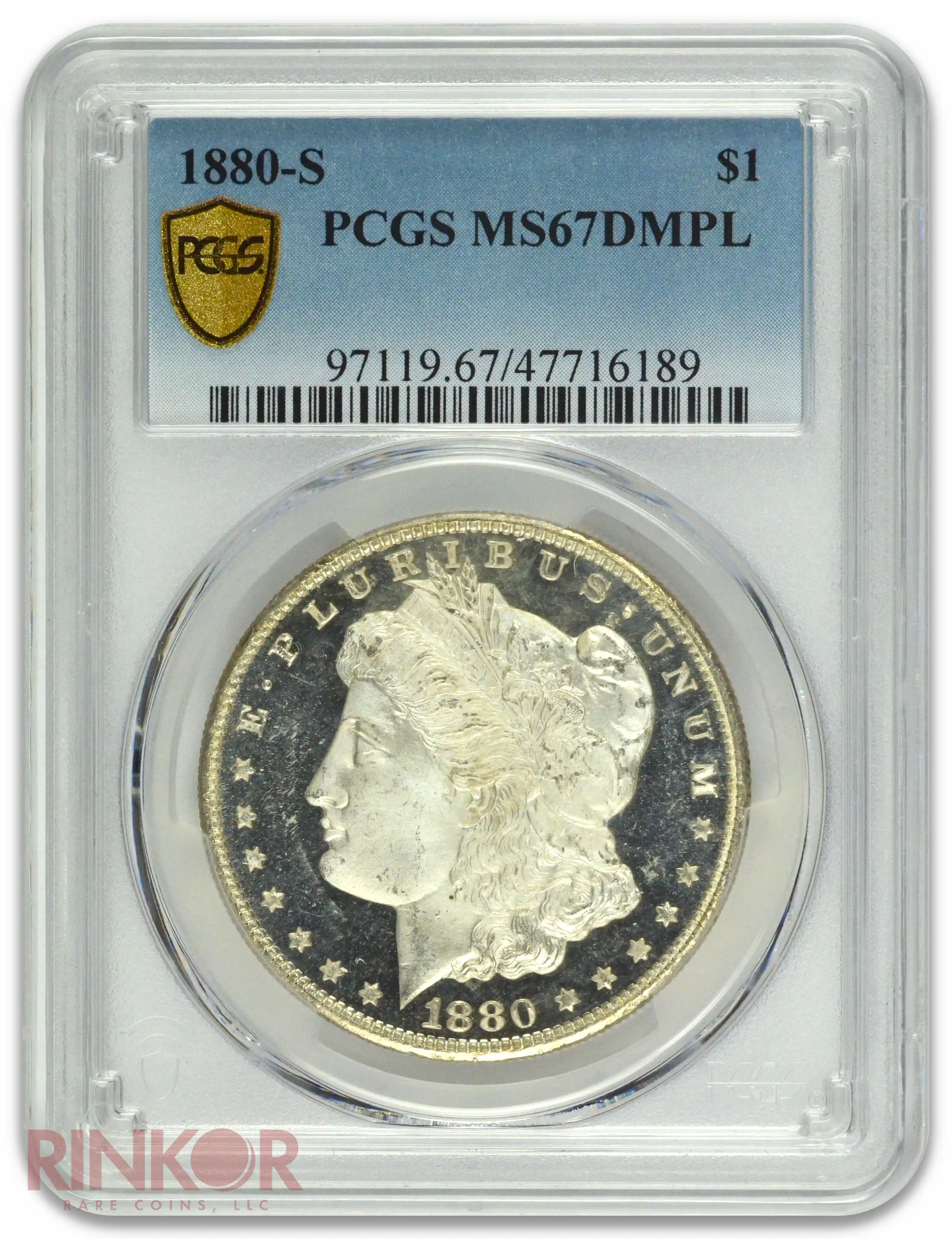 1880-S $1 Morgan Dollar PCGS MS 67 DMPL