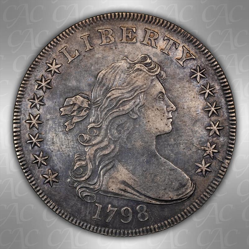 1798 Large Eagle, Pointed 9 $1 CACG XF-45