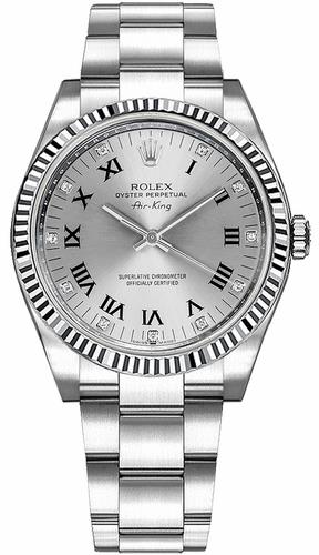 Rolex 34mm Air-King Ref/114234 Watch and Card (2012) 