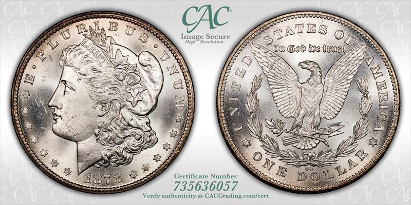 1878-CC $1 CACG MS 64