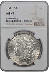 1889  Morgan Dollar NGC MS 62