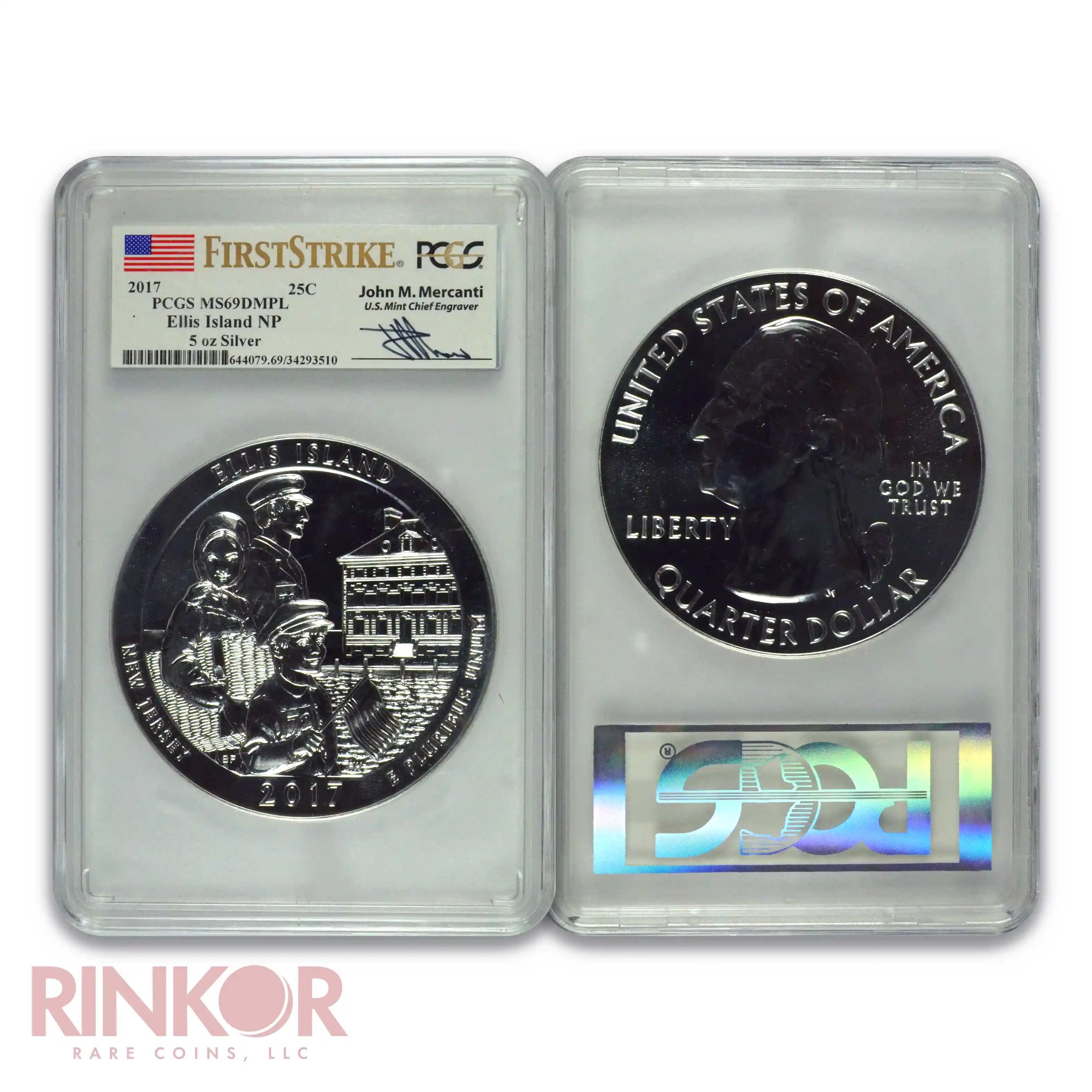 2017 5oz America the Beautiful 5-Coin Set First Strike Mercanti PCGS MS 69 DMPL