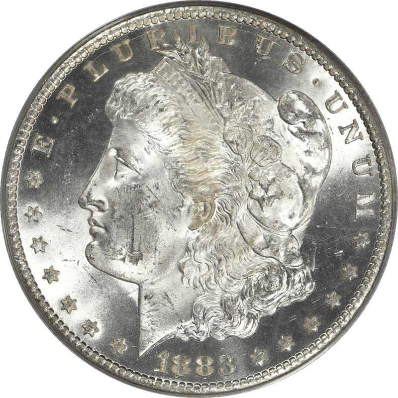 1883-CC Morgan Silver Dollar $1 PCGS MS 63  PL