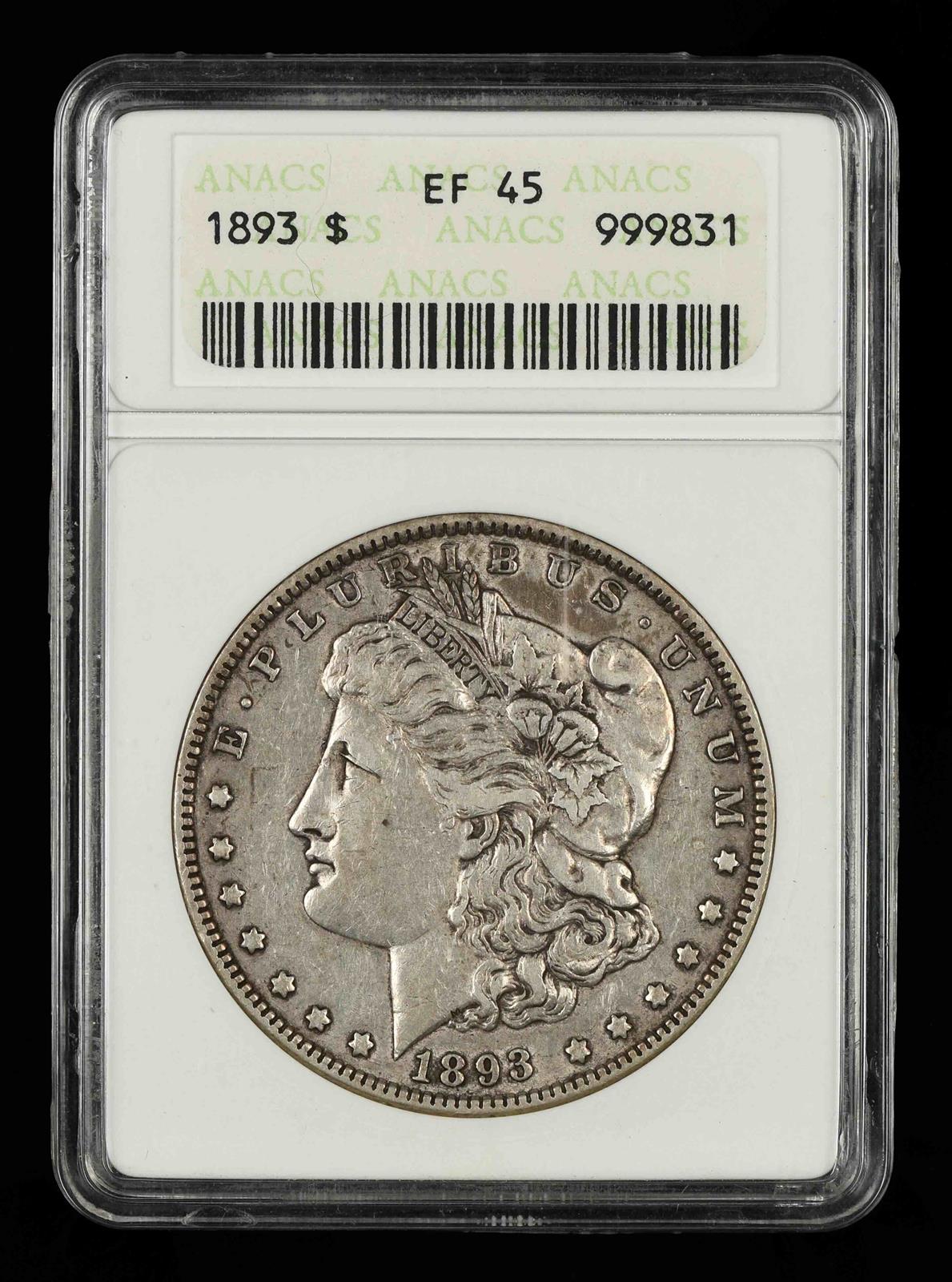 1893 $1 ANACS EF45