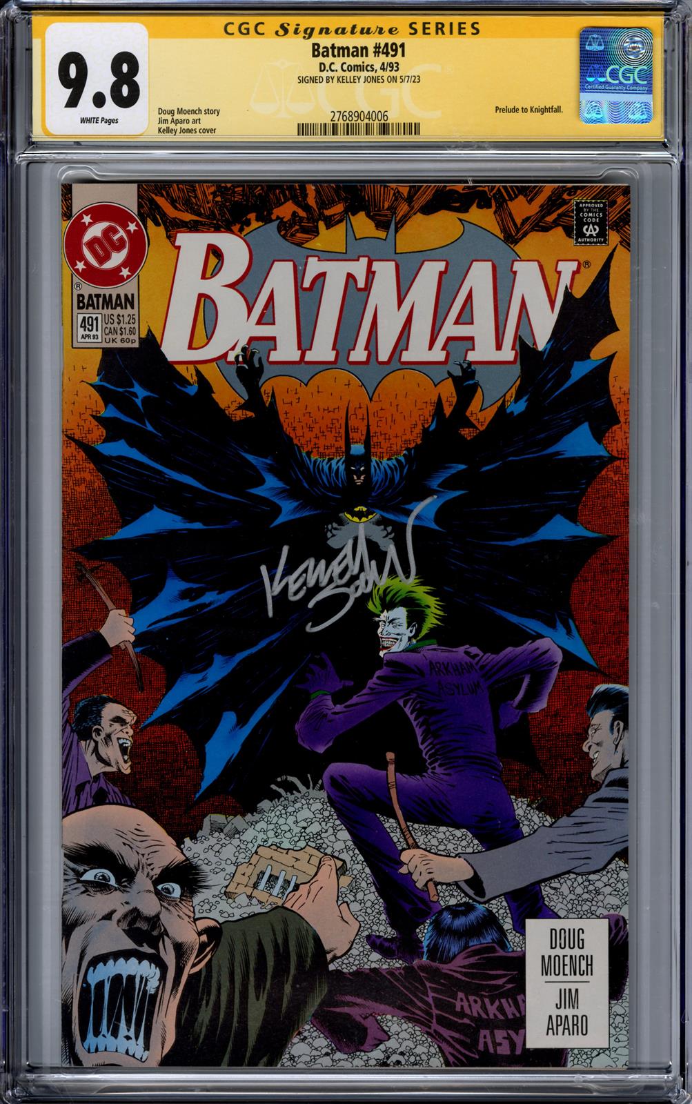 Batman #491 CGC Signature Series 9.8 (D.C., 1993) Signed by Kelley Jones 