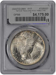 1927-D $1 Peace Dollar PCGS  #3586-1 MS65