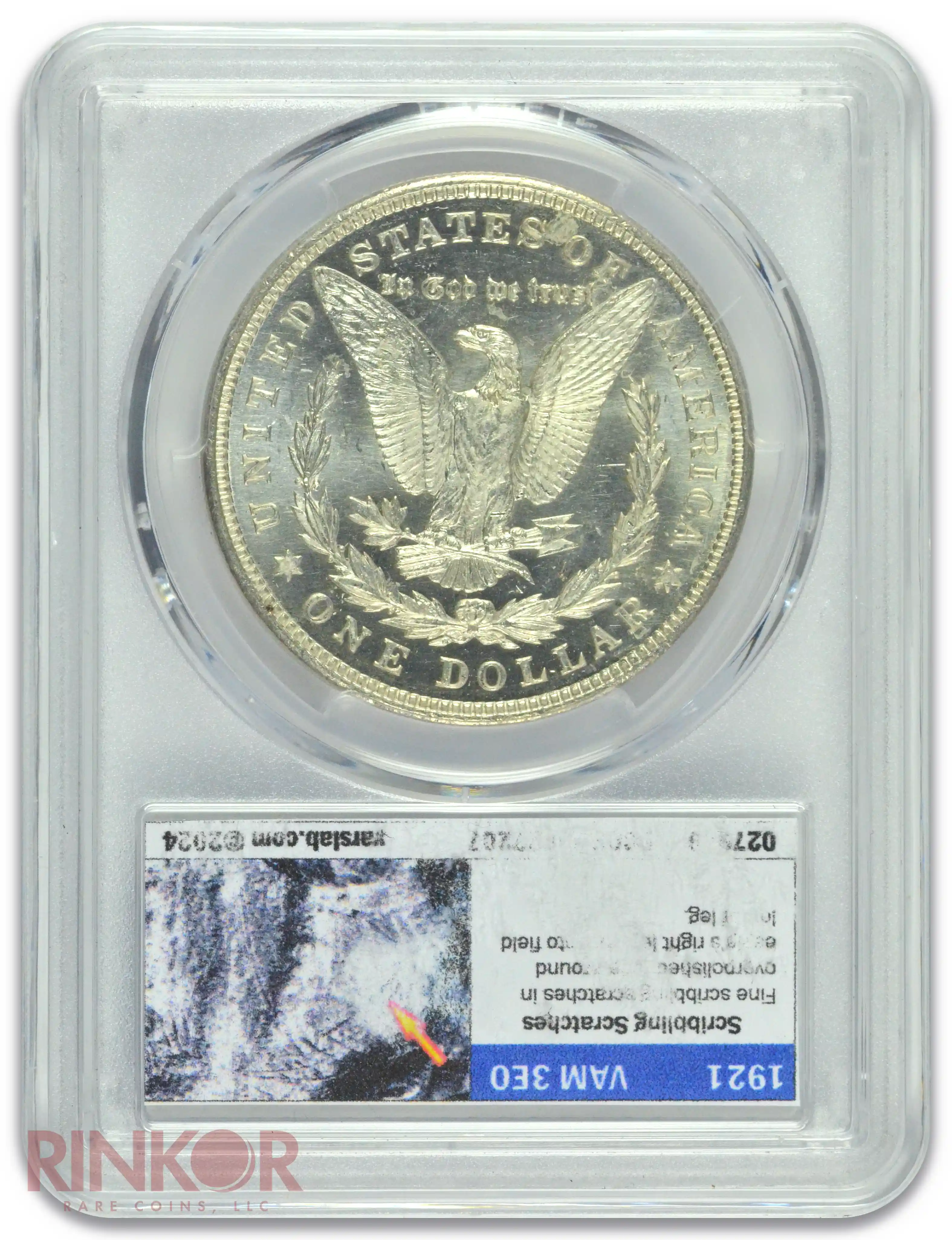 1921 $1 Morgan Dollar PCGS MS 62 PL