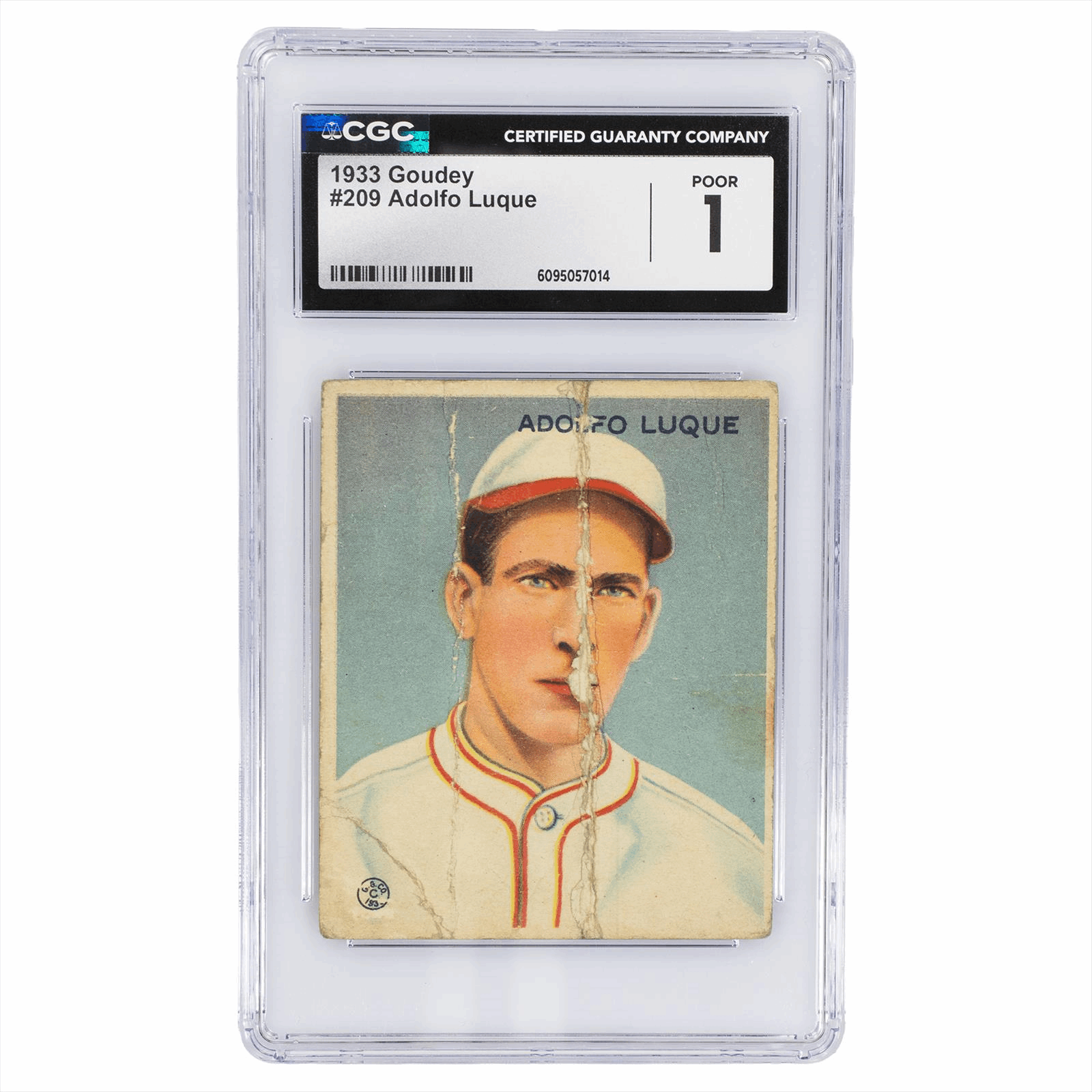 1933 Goudey Adolfo Luque #209 CGC POOR 1