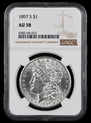 1897 S $1 NGC AU58 AU58