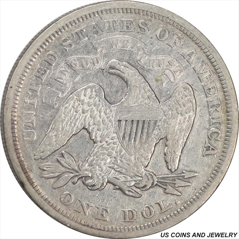 Buy DOLLARS SILVER COINS-1871 Seated Liberty Dollar Very Fine