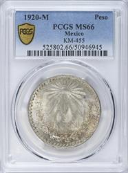 1920 Mexico Peso PCGS MS66 