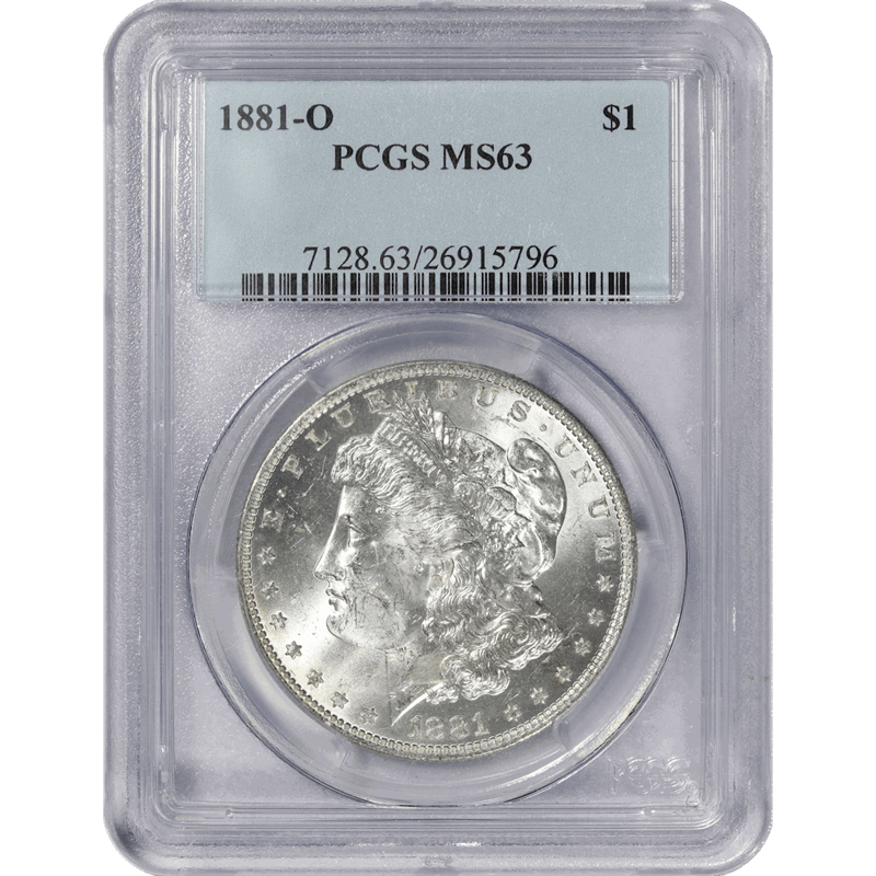 1881-O $1 Morgan Silver Dollar - OH - PCGS MS63
