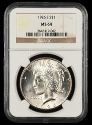1926 S $1 NGC  MS64