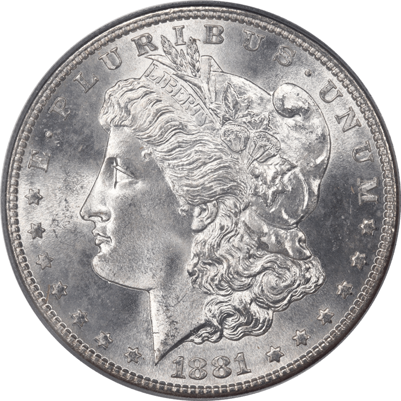 1881-S Morgan Silver Dollar $1 PCGS MS66 White Obverse Toned Reverse