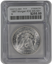1887 Morgan ICG MS 65+