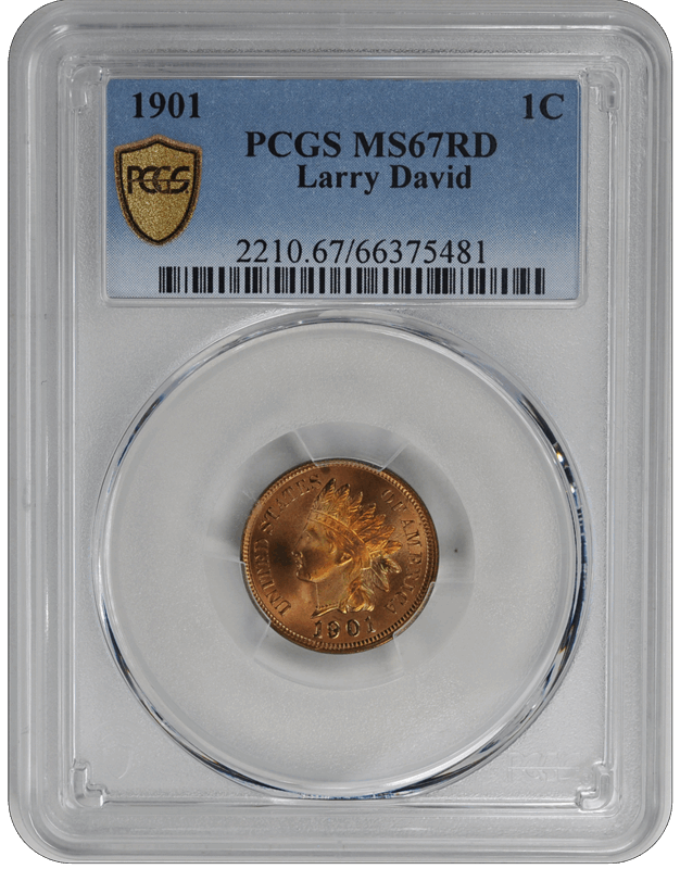 1901 Indian Head PCGS RD 67