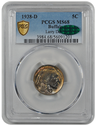 1938-D Buffalo PCGS CAC MS 68