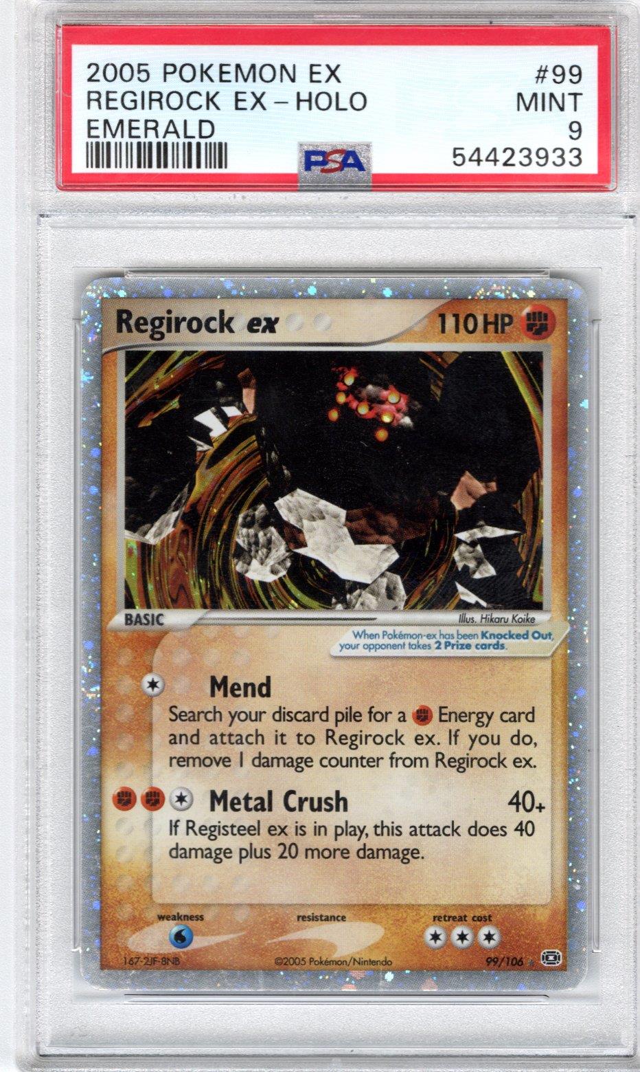 2005 Pokemon EX Regirock EX Holo PSA Mint 9