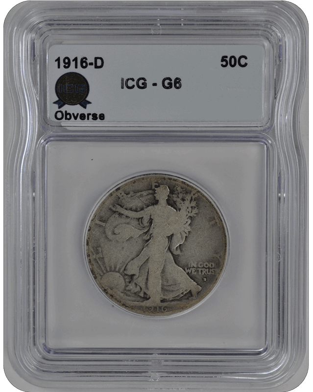 1916-D Walking Liberty ICG  G6