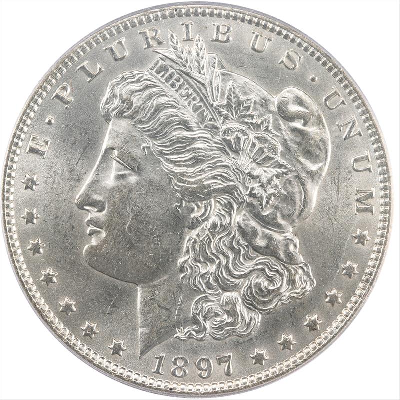 1897-O Morgan Silver Dollar $1 PCGS AU58 - Nice White Coin, Better Date 