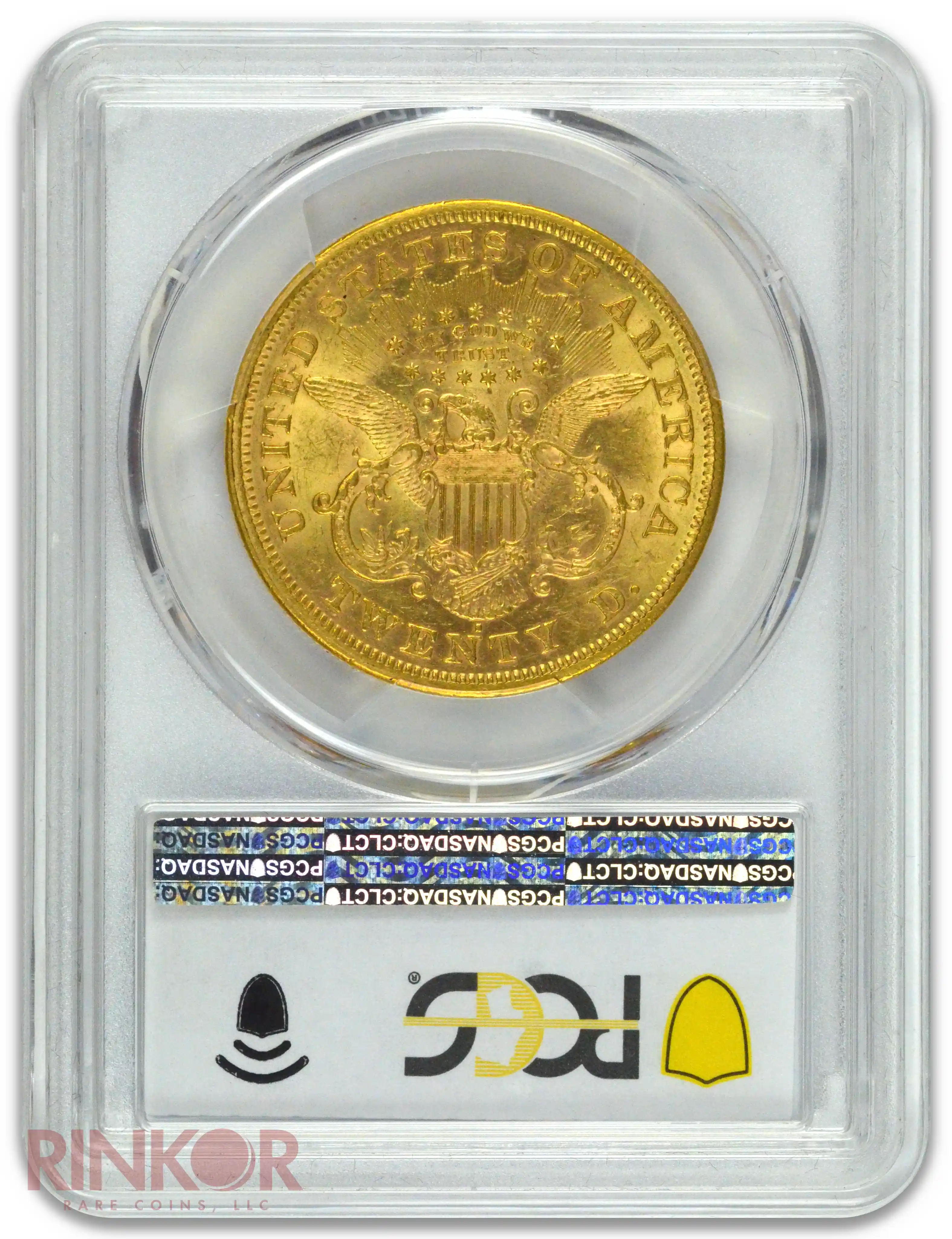 1871-S $20 Liberty PCGS AU-58