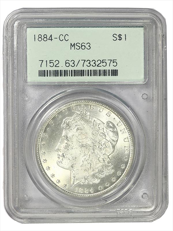 1884-CC $1 Morgan Silver Dollar - PCGS MS63 - OGH! Frosty Original Coin! Carson City!!!