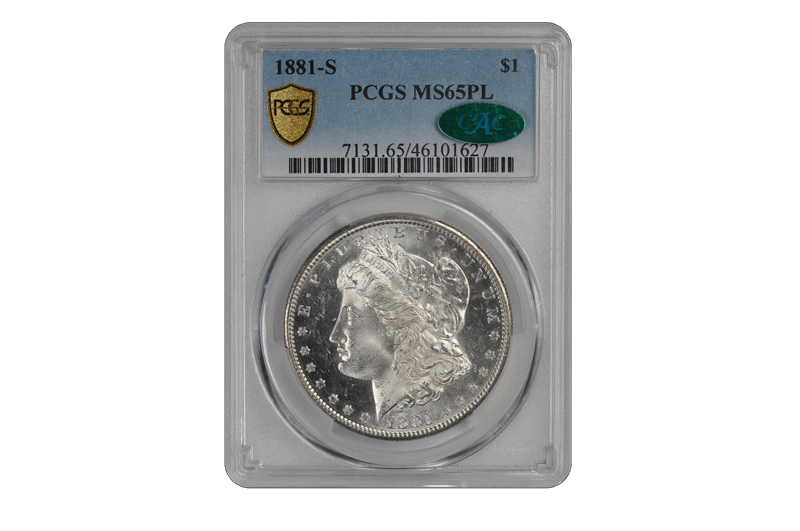 1881-S $1 Morgan Dollar PCGS PL (CAC) #3587-13 MS65