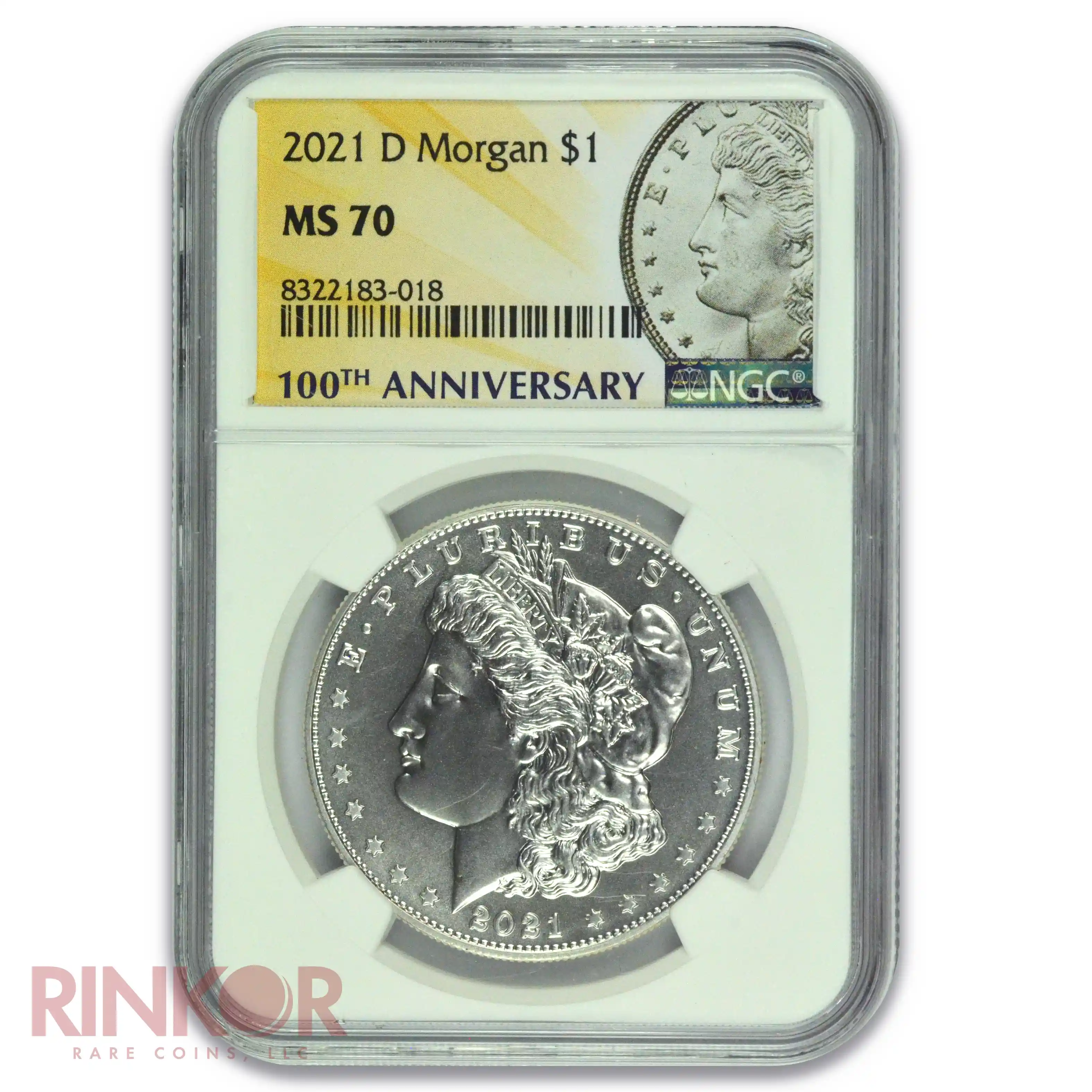 2021-D $1 Morgan Dollar 100th Anniversary NGC MS 70