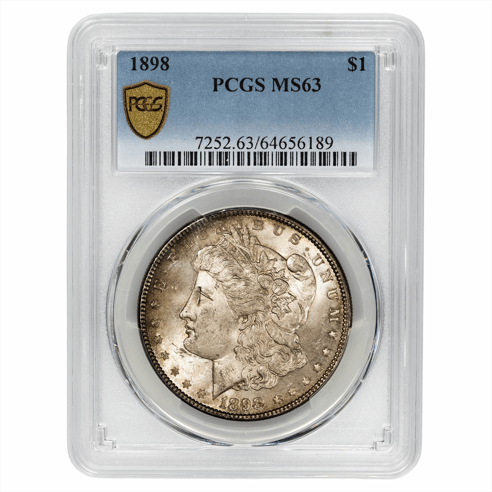 1898 Morgan Silver Dollar $1 PCGS MS 63