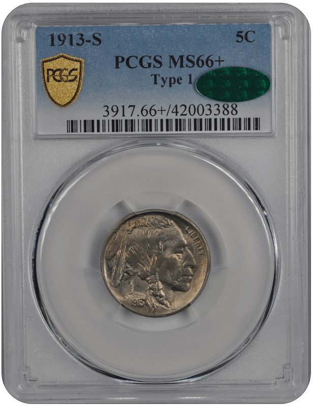 1913-S  Type 1 Buffalo PCGS CAC MS 66+