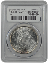 1923-D Peace PCGS MS 62