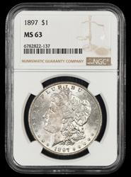 1897 $1 NGC MS63