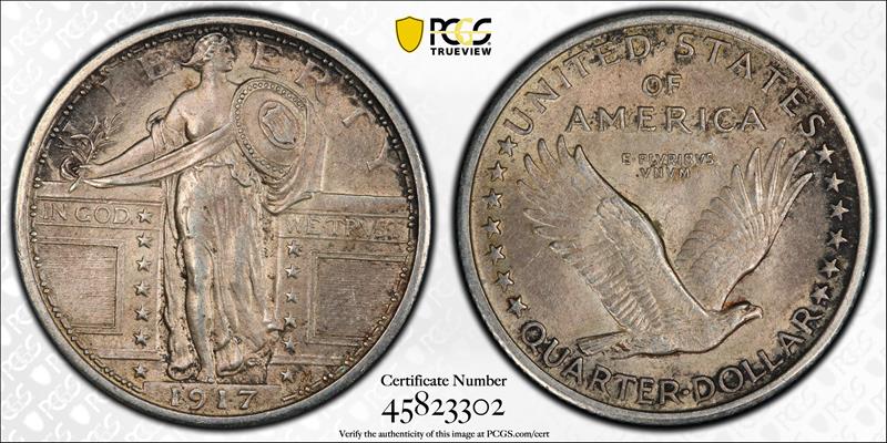 1917  Type 1 25C PCGS MS 63