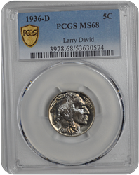 1936-D Buffalo PCGS MS 68