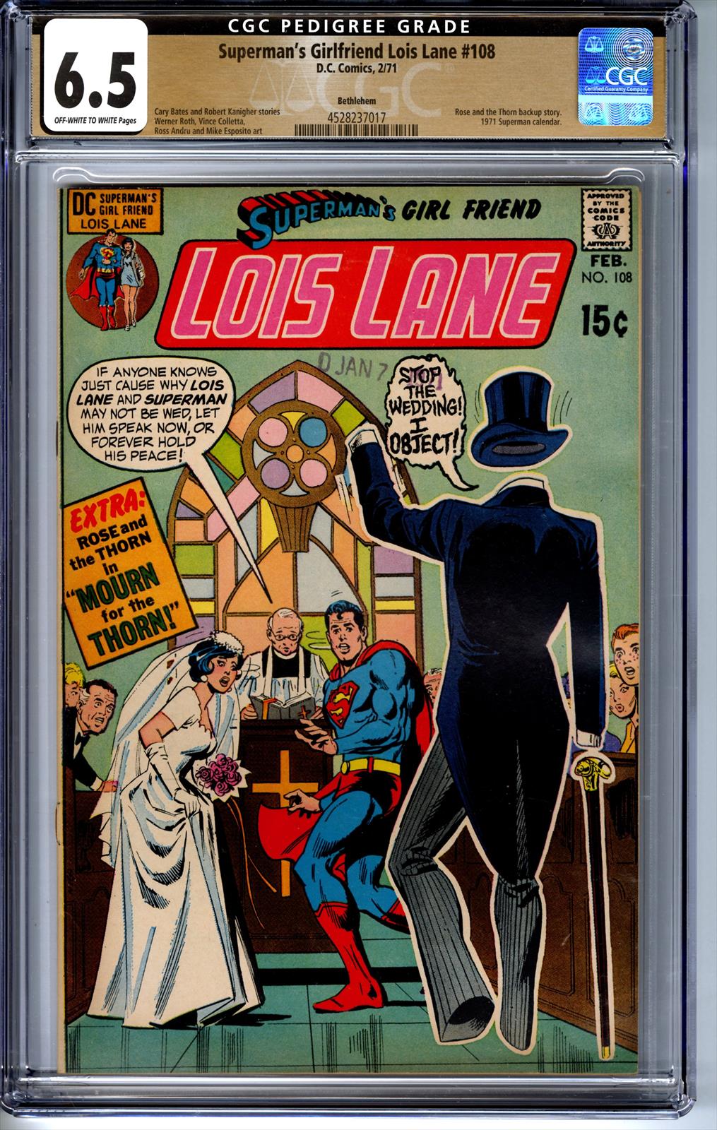 Supermans Girlfriend Lois Lane #108 CGC Pedigree 6.5 