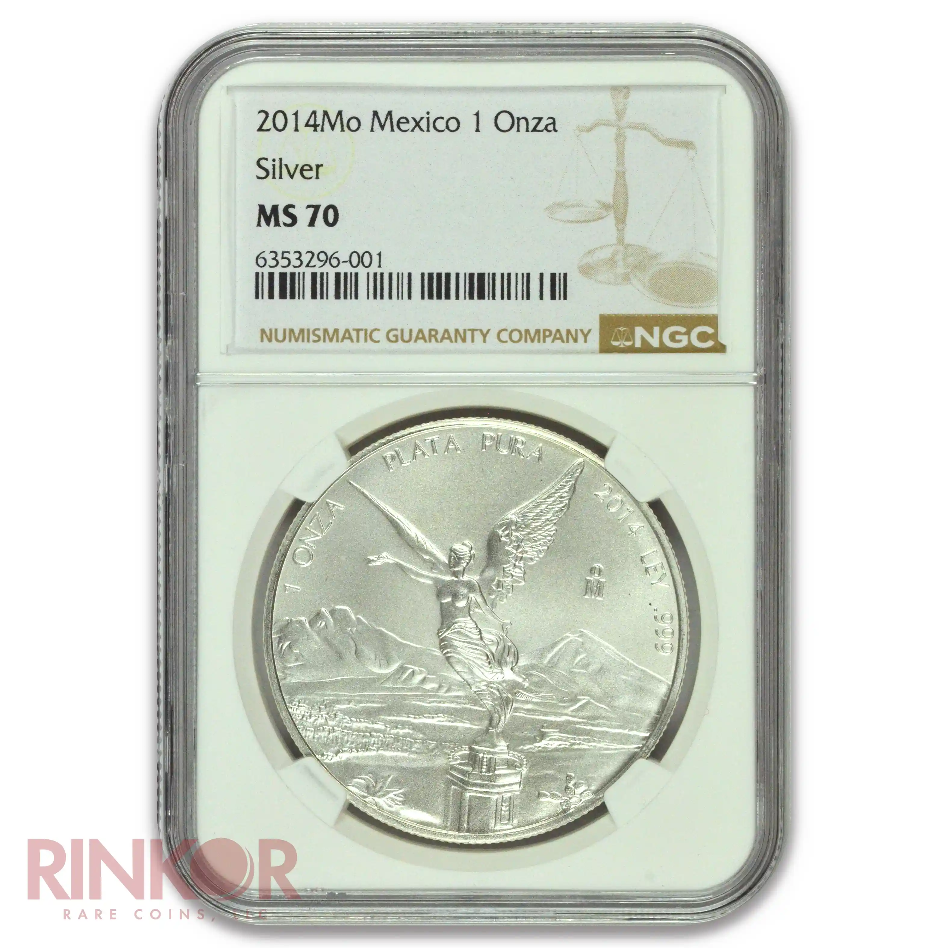 2014 Mo Mexico 1oz Silver Onza NGC MS 70