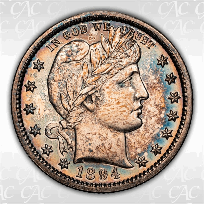 1894 25c CACG PR 65