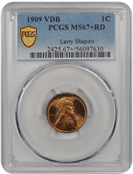1909 VDB Lincoln PCGS 67+ RD