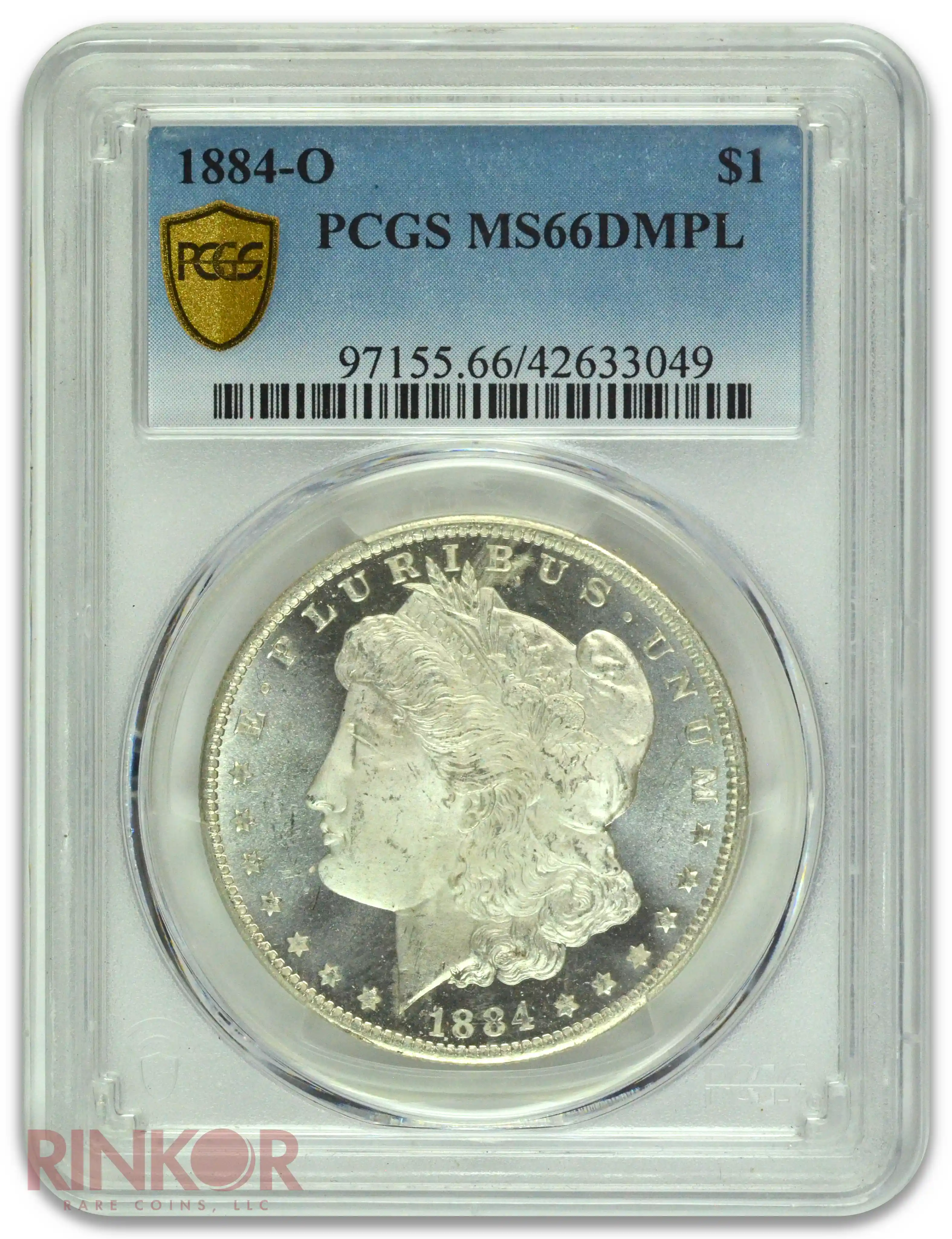 1884-O $1 Morgan Dollar PCGS MS 66 DMPL