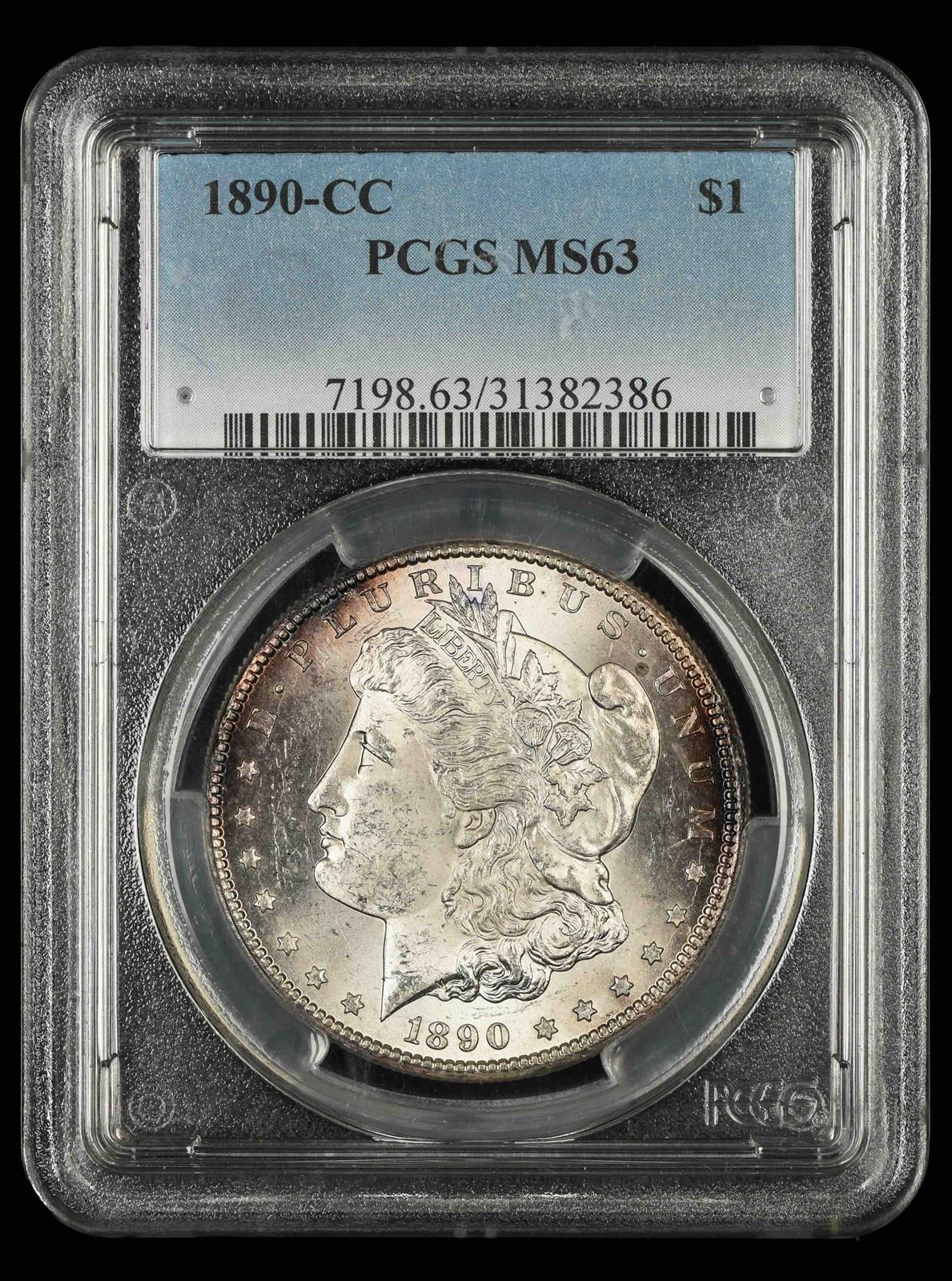 1890-CC $1 PCGS MS 63